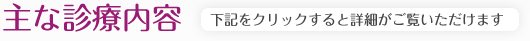 主な診療内容