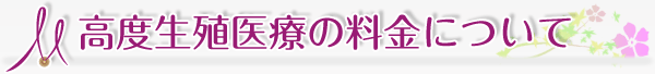 高度生殖医療の料金について