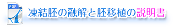 凍結胚の融解と胚移植の説明書